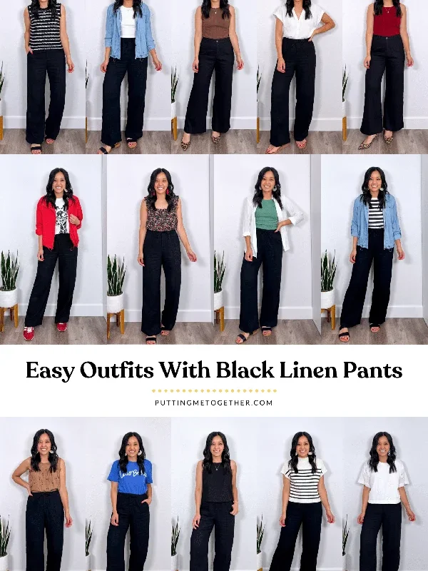 What to Wear With Black Linen Pants: 14 Outfit Ideas for Summer