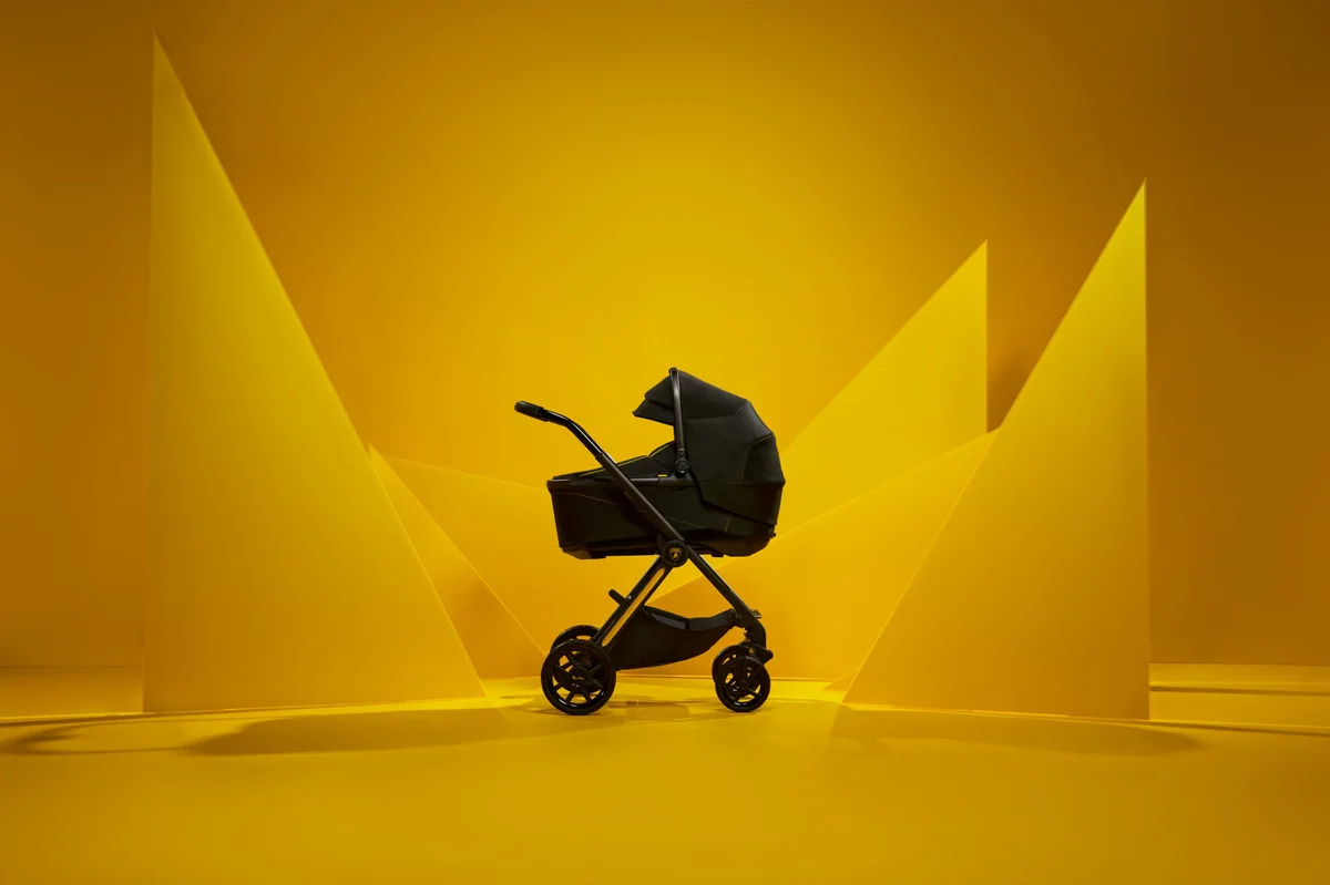 Limited-edition Lamborghini Silver Cross stroller in yellow and black